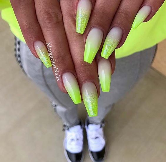 Neon Ombre Nails - Gist94